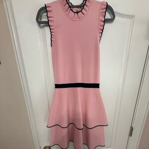Parker Pink and Black Midi Dress